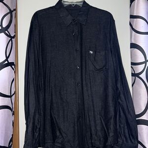 Adolfo Dominguez black long sleeve button down shirt